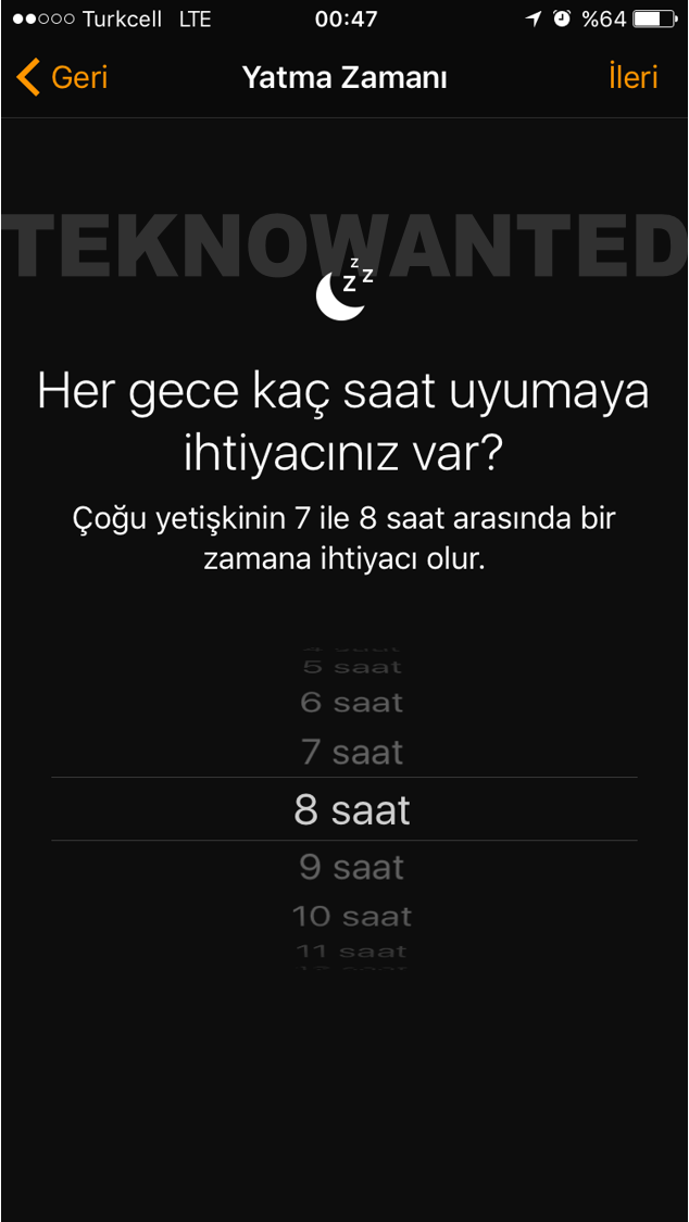 iOS 10 Yatma zamanı Bedtime (4)